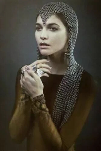 Aluminium chainmail hood - chainmail,