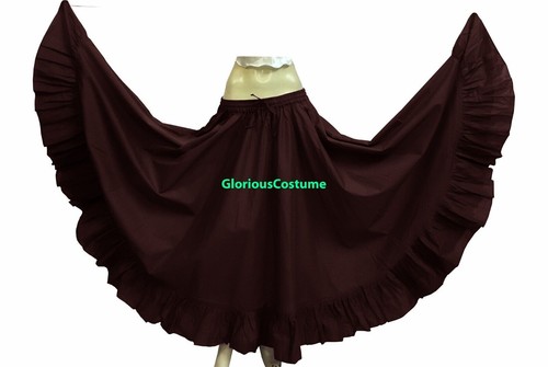 Cotton gypsy flamenco skirt - cotton,