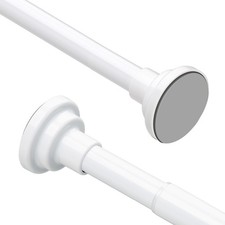 White Shower Curtain Rail Rod