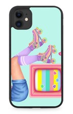 80s Style Rollerskates Design Rubber Phone Case Eighties Rollerskate Skates BH52