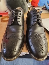 Taylor and Wright Men’s Brogue Lace Up Oxford Shoes, Size UK 8, EUR 42, Black