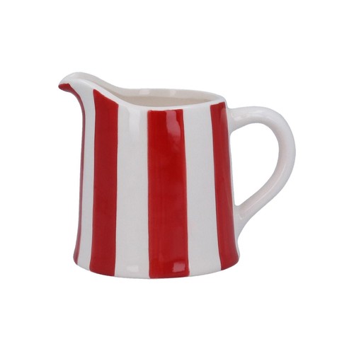 Red white striped jug - &,