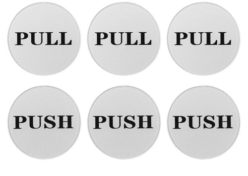 Push pull door sign - push,