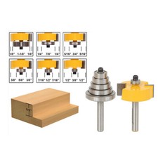 1/2 1/4 8mmShank Rabbet Router Bit 6 Adjustable Bearings Cemented Carbide Cutter
