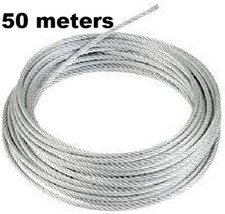 Stainless Steel Wire Rope Metal Cable Rigging 7 x 7 1mm 2mm 3mm 4mm 5mm 6mm 8mm