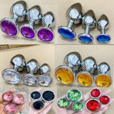 1pc/3 PCS Ass Anal training Set Stainless Metal Anal Butt Plug Adult Sex Toys