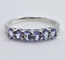 Vintage Sterling Silver Tanzanite Ring Size 8.25 Purple Stacking