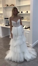 New Boho All Who Wander Modern Wedding Dress Tulle Plain 10 8 Aline Jasper