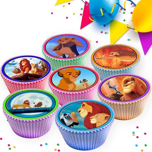 Lion king edible cupcake - lion,