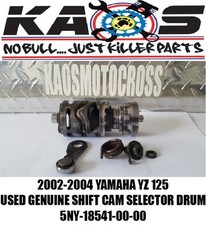 2002-2004 YAMAHA YZ 125 USED GEAR BOX SHIFT CAM SELECTOR DRUM 5NY-18541-00-00