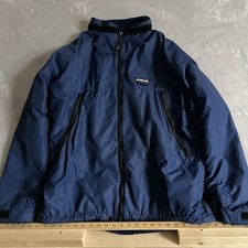 Montane Vintage Quilted Jacket Mens Large XL Blue Pertex Fleece Lined Outdoor