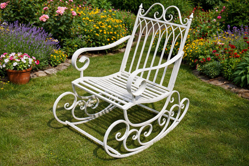 Antique cream metal - cream, rocking