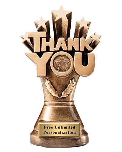 Thank you trophy with lines - trophy,