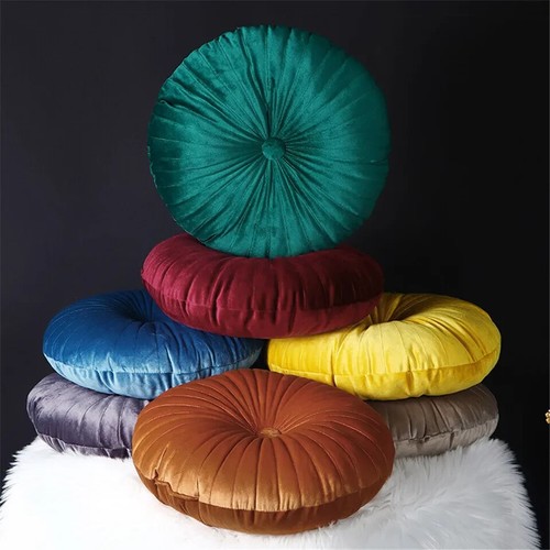 Round velvet cushion seat - velvet,