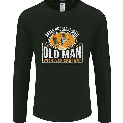 Old man with cricket bat - old,