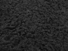 Black short curly hair on soft real sheepskin fur - 2.5+sq ft -  HR104