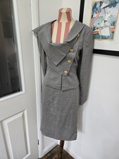 Vivienne Westwood Sex And The City Suit Skirt And Blazer Jacket In Grey