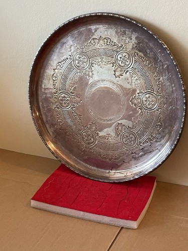 Antique silver plated tray - antique,