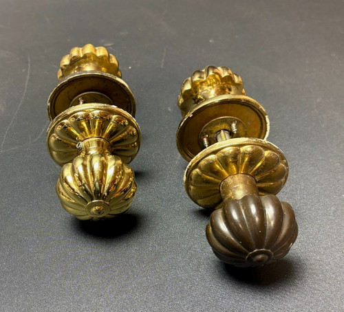 Pair vintage fluted - of,