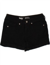 MOSSIMO Womens Super Strech Mid Rise Denim Shorts US 4 Small W27  Black NI02