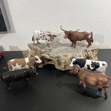 Schleich Bulls Cows Cattle Simmental Holstein Jersey Black Angus Longhorn