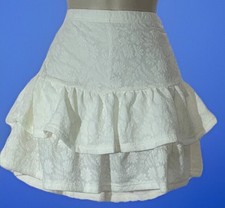 Shein Cream Rah Rah Short Mini Flare Skater Skirt Size With Built In Shorts 