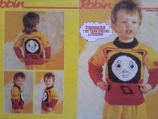 Knitting pattern of Bill & Ben from Thomas the Tank Engine child's sweater