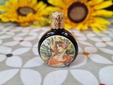 Vintage Austria Petit Point Miniature Dauber Perfume Bottle Collectable Black