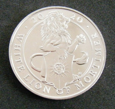 2020 The Queens Beasts White Lion of Mortimer UK £5 Five Pound BU Coin