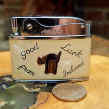 Brother-lite Black Cat Lucky Lighter Good Condition Working Order