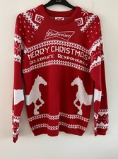 Budweiser Christmas Jumper Red