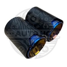 2X GLOSS BLACK CARBON FIBRE