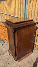 Decorative antique mahogany pedestal cupboard with shelf (no key) S1E040425B
