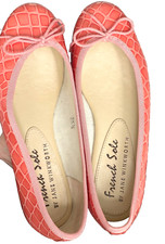 French Soles shoes by Jane Winkworth size 3.5 Peach moc crocodile worn twice
