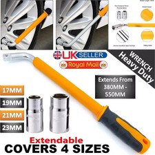 Extendable HEAVY DUTY Car Wheel Brace Socket Tyre Nut Wrench 17 19 21 23mm UK