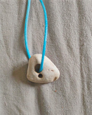 Natural hag stone pendant - ,