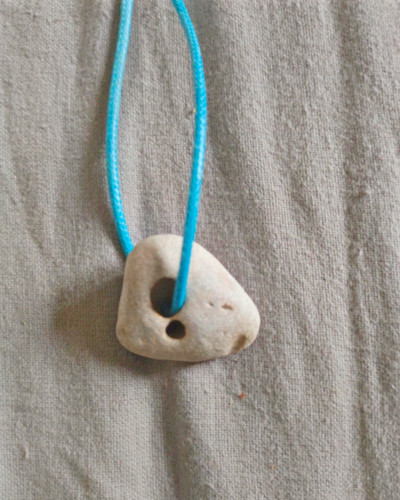 Natural hag stone pendant - hag,