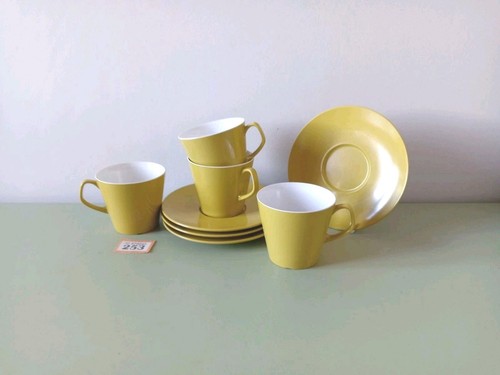 Retro melamine cups - 4x,