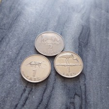 Latvian Coin Set 3pcs Very Rare Collectible Coins