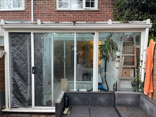 Used white upvc conservatory - white,