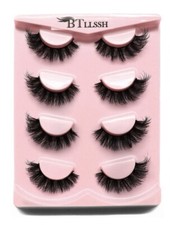  4 Pairs Big Fluffy Mink