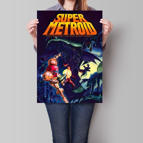 Super metroid poster - metroid,