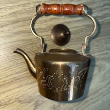 Vintage Engraved brass teapot