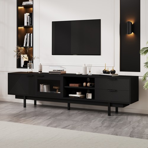 200cm unit black stand - tv, tv