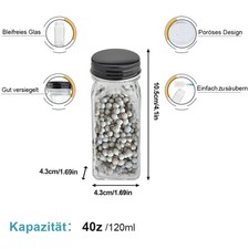 120ml Square Glass Spice Jars