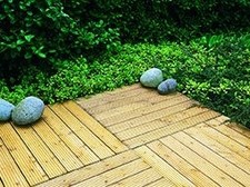 Wooden Garden Decking Tiles
