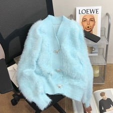 Lady Long Sleeve Cardigan Faux