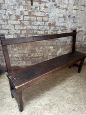 Victorian Stained Pine Bench for Dining Room or Kitchen