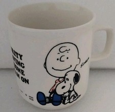   Vintage Snoopy Ceramic( 1960s) Mug"Security is Having Someone To Lean On"