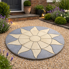 Paving sun circle slabs stones - sun,